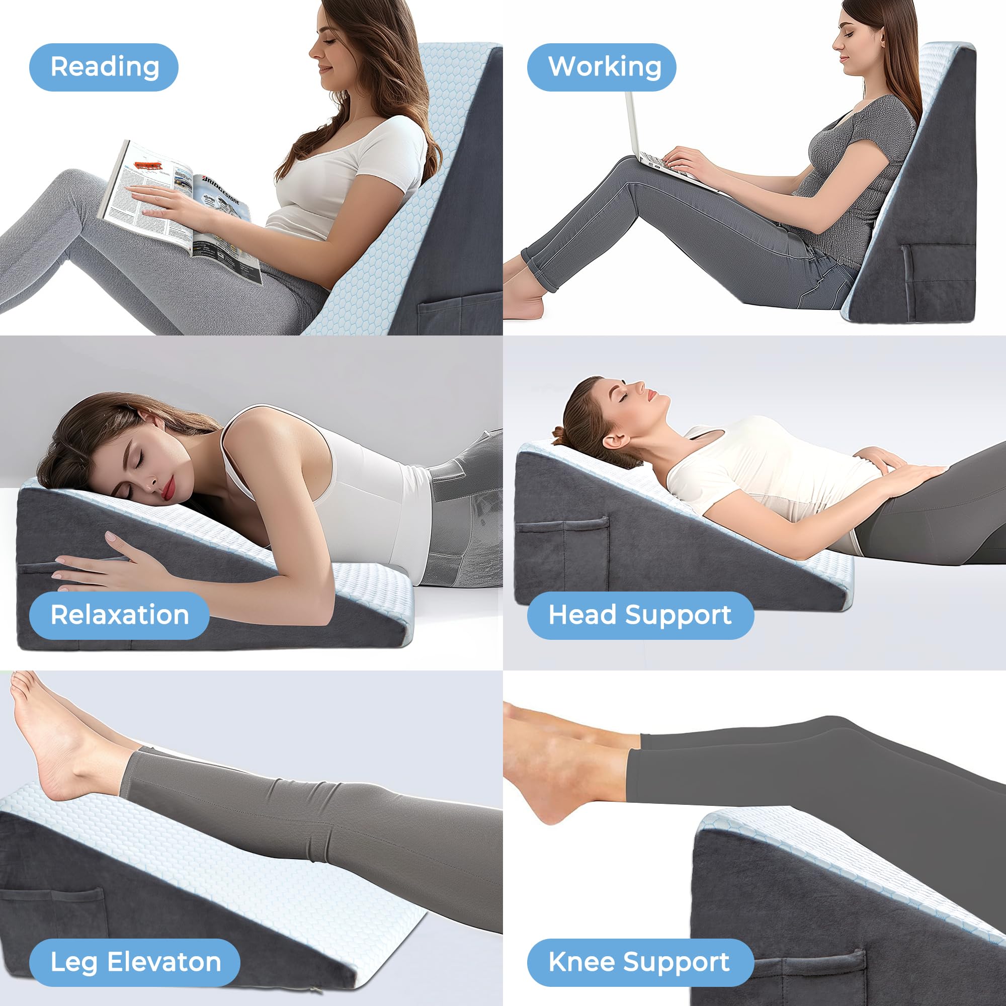 Foto 7 pulgar | Almohada Wedge Puredown  8 Cooling Para Después De La Cirugía Y Más - Venta Internacional.