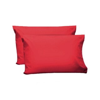 Foto 1 | Par De Fundas De Almohada Rebeca Algodón Percal 200 Rojo Estándar