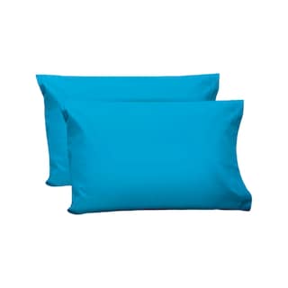 Foto 1 | Par De Fundas De Almohada Rebeca Algodón Percal 200 Turquesa Estándar