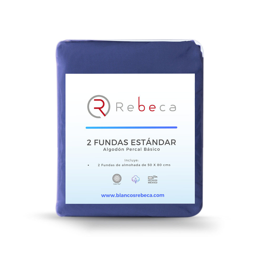 Foto 4 pulgar | Par De Fundas De Almohada Rebeca Algodón Percal 200 Francia Estándar