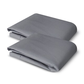 Foto 2 | Par de Fundas de Almohada Rebeca color Gris Algodón Confort 300 Oxford Estándar