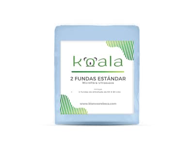 Foto 4 | Par de Fundas de Almohada Rebeca Microfibra Koala color Azul Estándar