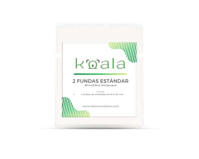 Foto 5 | Par de Fundas de Almohada Rebeca Microfibra Koala color Blanco Estándar