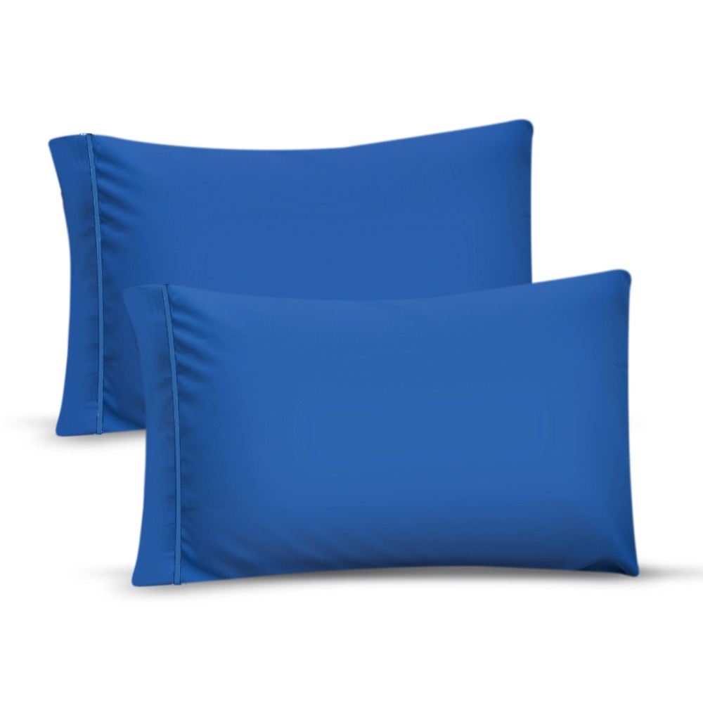 Par de Fundas de Almohada Rebeca Microfibra Koala Color Azul Estándar