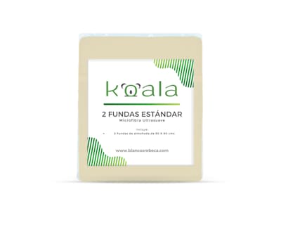 Foto 5 | Par de Fundas de Almohada Rebeca Microfibra Koala color Beige Estándar