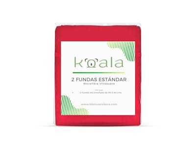 Foto 5 | Par se Fundas de Almohada Rebeca Microfibra Koala color Rojo