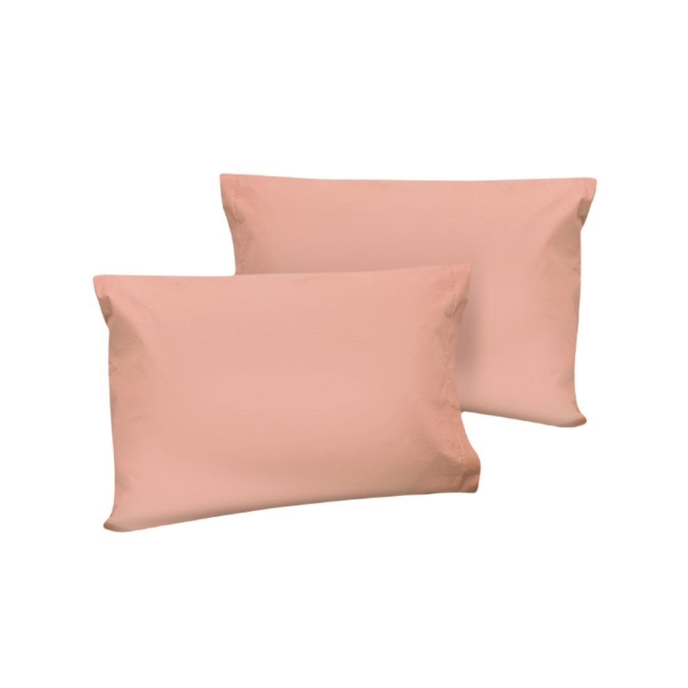 Par de Fundas de Almohada Rebeca Algodón Confor 300 color Rosa King Size