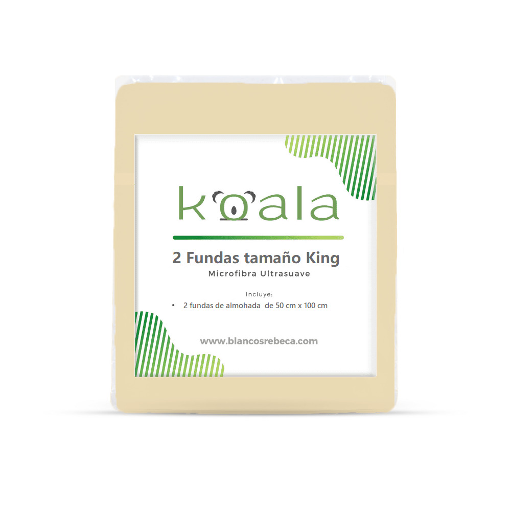 Foto 5 | Par De Fundas De Almohada Rebeca Microfibra Koala Beige King Size