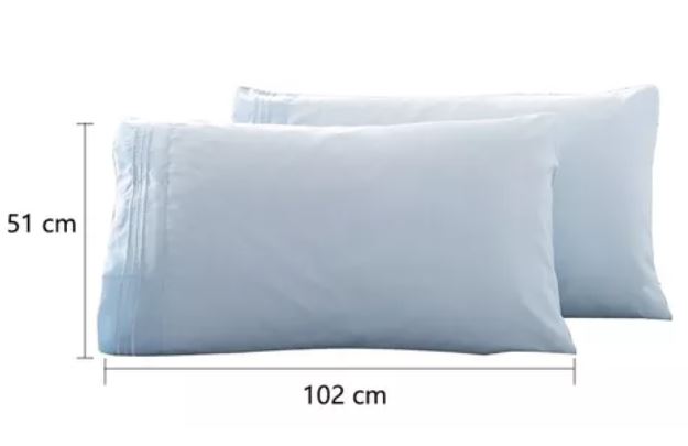 Foto 2 | 2 Fundas De Almohada King Size, Azul Claro