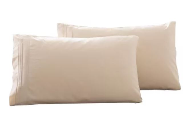 Foto 2 pulgar | 2 Fundas De Almohada King Size, Beige