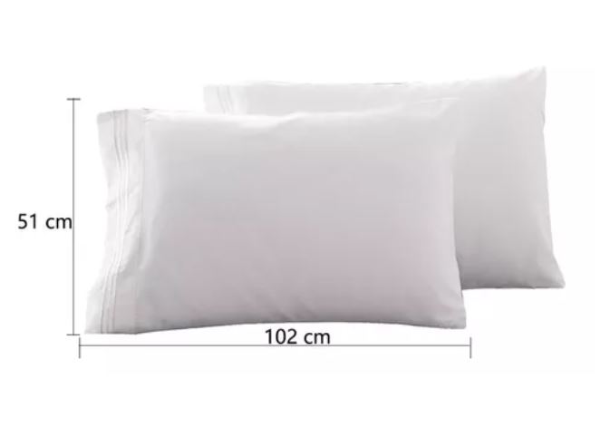 Foto 2 | 2 Fundas De Almohada King Size, Blanco