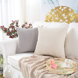 Foto 4 | Funda De Almohada Mernette Decorativa De Pana, 45 X 45 Cm (paquete De 2) - Venta Internacional.