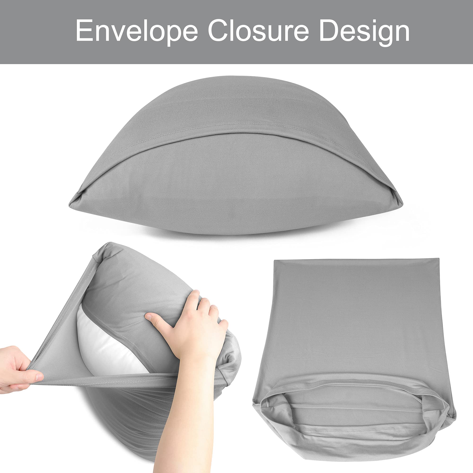 Foto 5 pulgar | Fundas De Almohada N&y Home Jersey Knit Standard/queen Grey Set 2 - Venta Internacional.