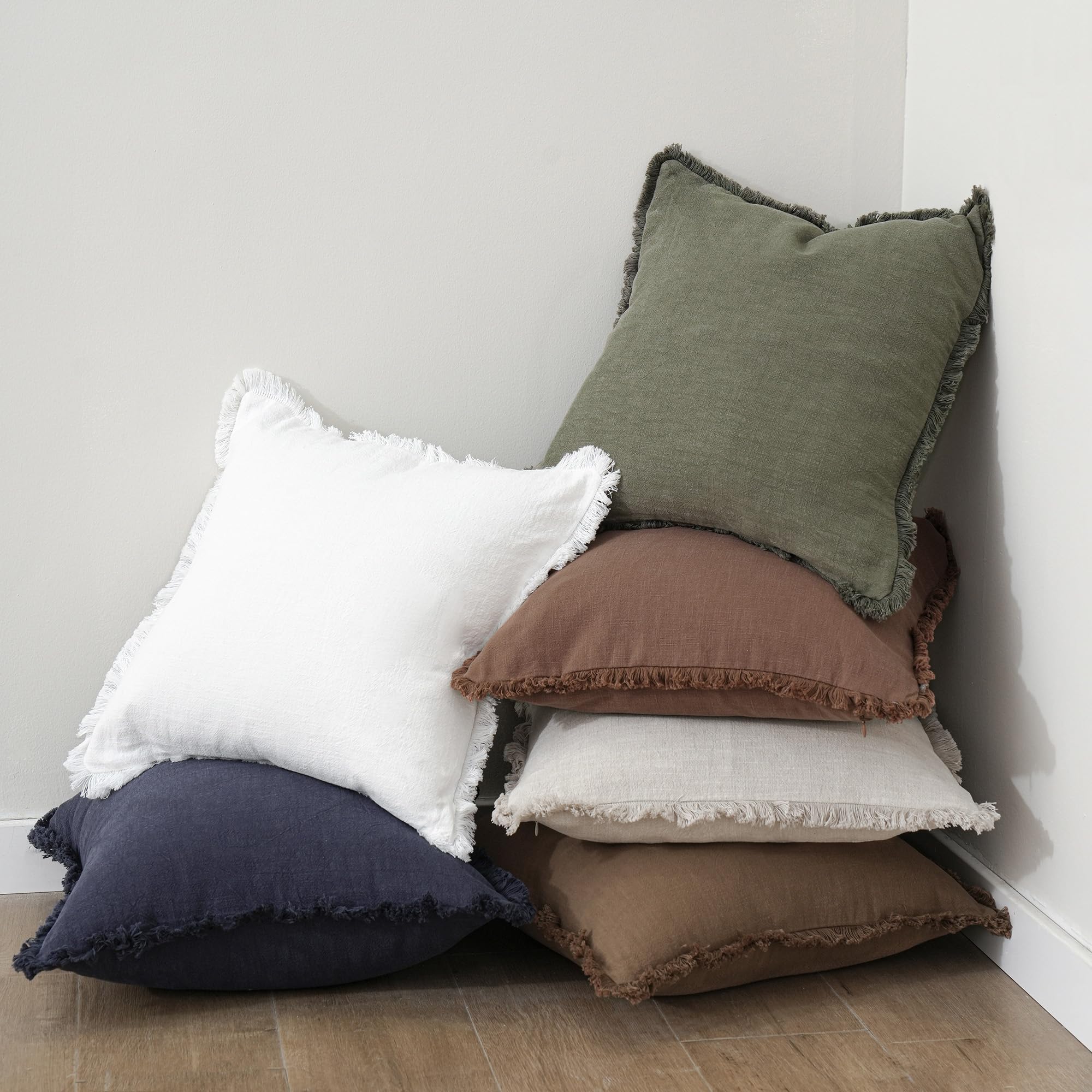 Foto 7 pulgar | Fundas De Cojín Decorativas Foindtower De Lino Con Flecos, 2 Unidades - Venta Internacional.