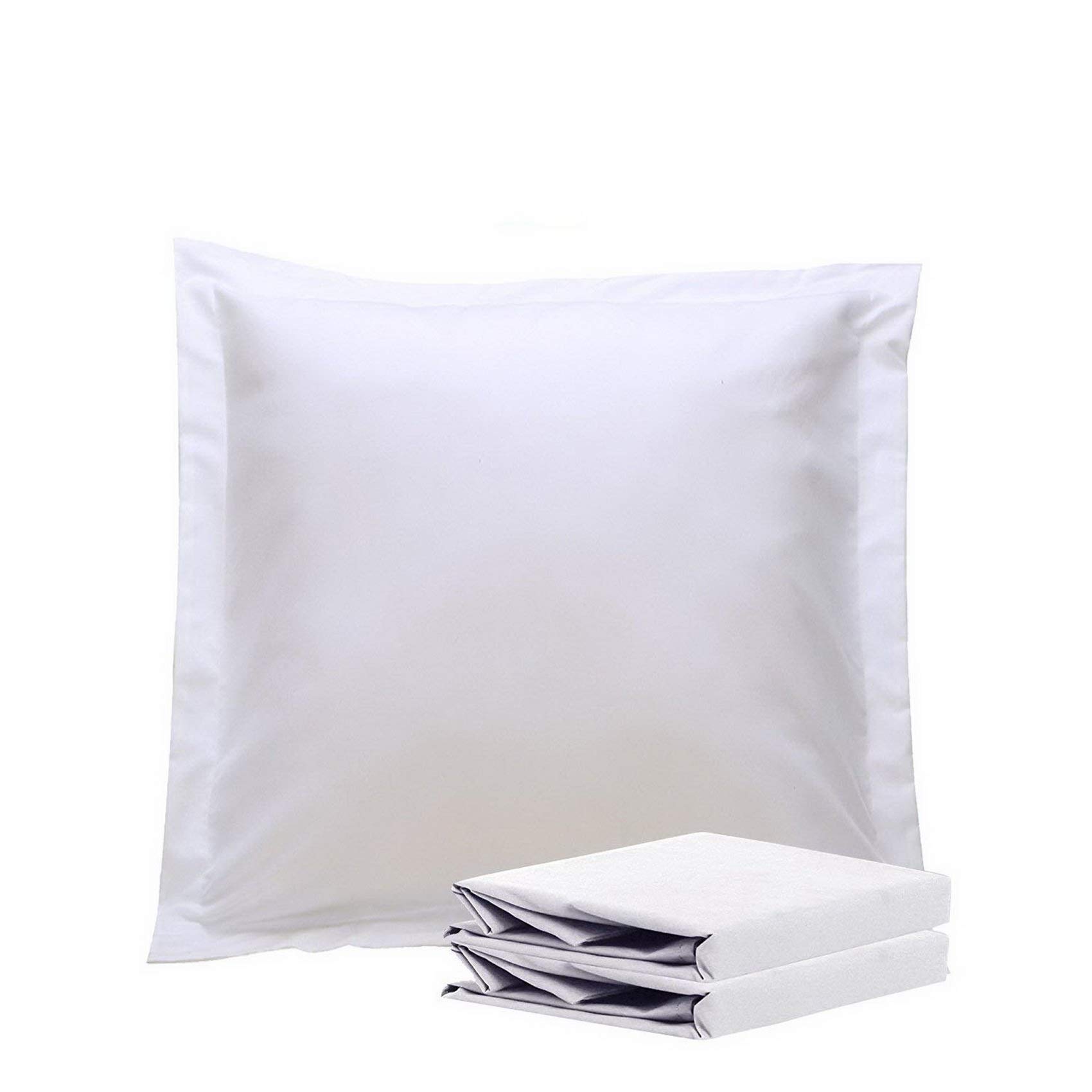 Funda De Almohada Ntbay De Microfibra Cepillada, 66 X 66 Cm, Color Blanco, 2 Unidades - Venta Internacional.