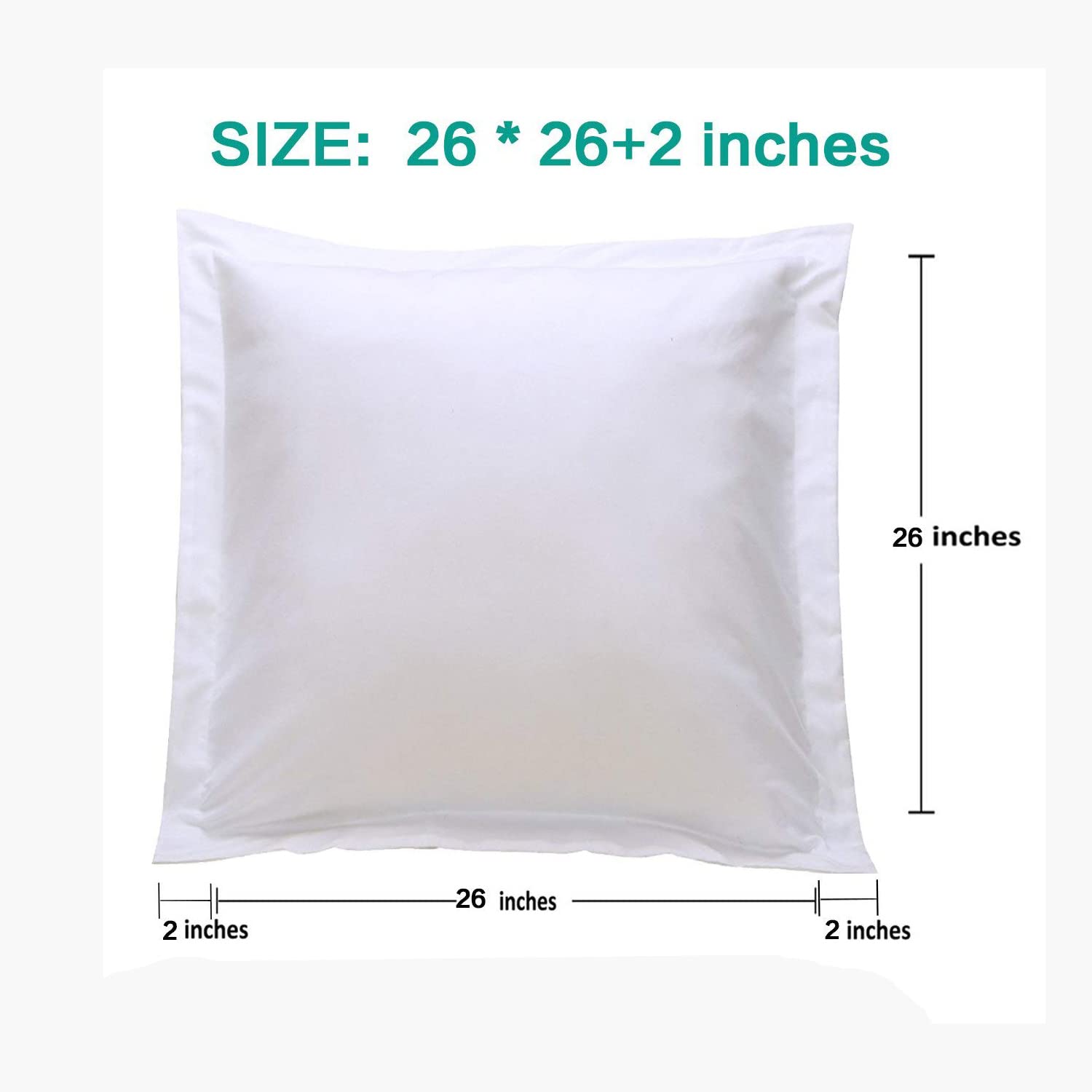Foto 5 pulgar | Funda De Almohada Ntbay De Microfibra Cepillada, 66 X 66 Cm, Color Blanco, 2 Unidades - Venta Internacional.