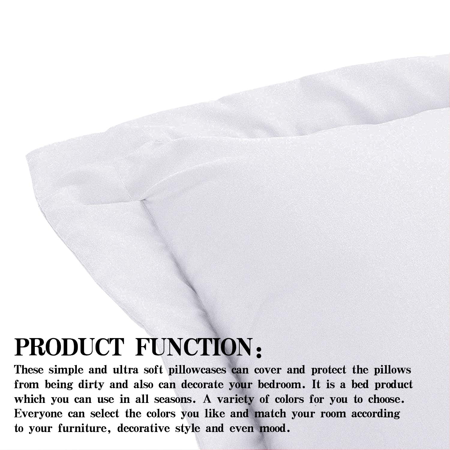 Foto 7 pulgar | Funda De Almohada Ntbay De Microfibra Cepillada, 66 X 66 Cm, Color Blanco, 2 Unidades - Venta Internacional.