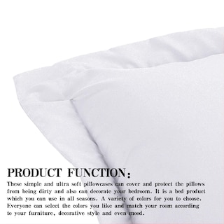 Foto 6 | Funda De Almohada Ntbay De Microfibra Cepillada, 66 X 66 Cm, Color Blanco, 2 Unidades - Venta Internacional.