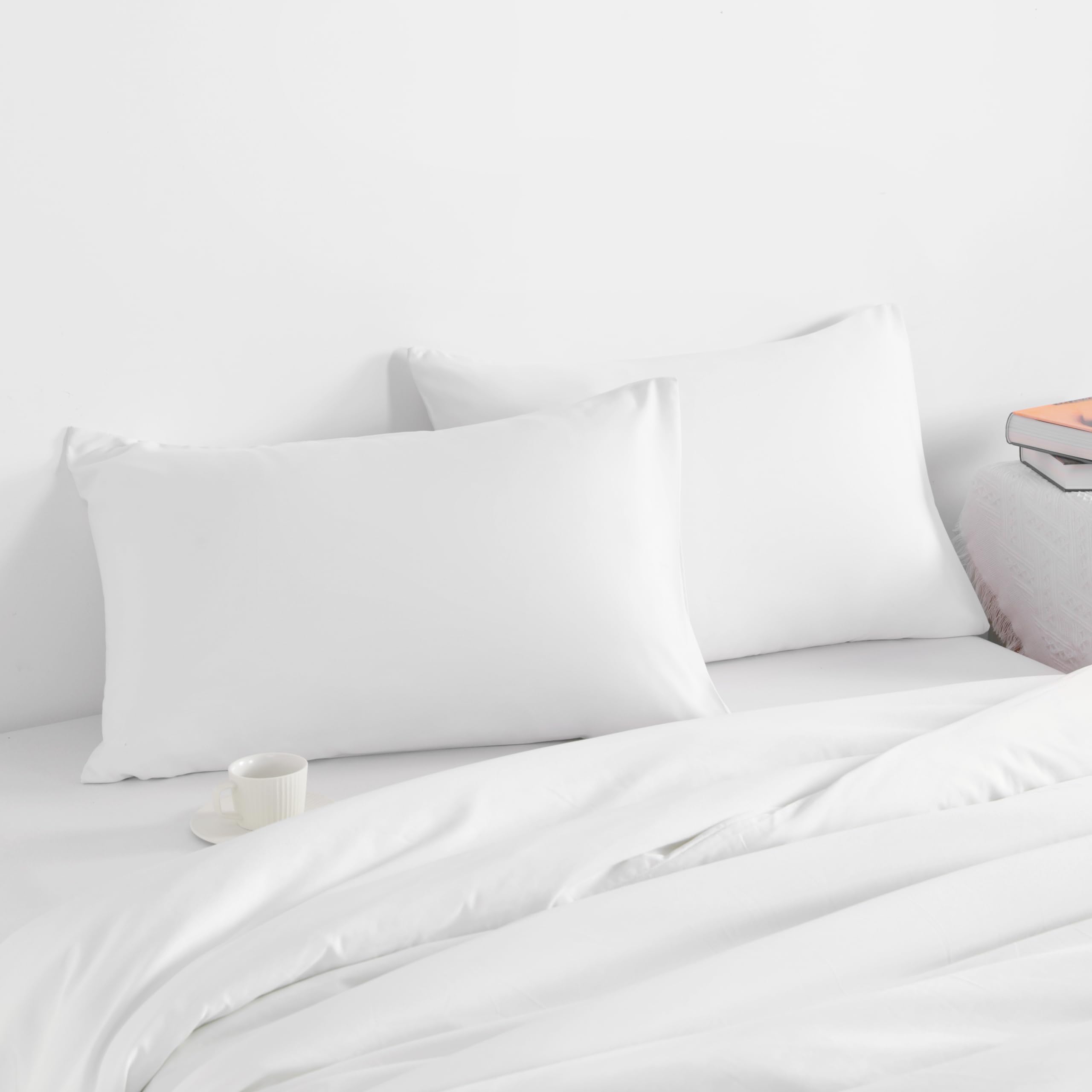Foto 2 | Fundas De Almohada Ntbay De Microfibra Cepillada, 20 X 26 Cm, Color Blanco (paquete De 2) - Venta Internacional.