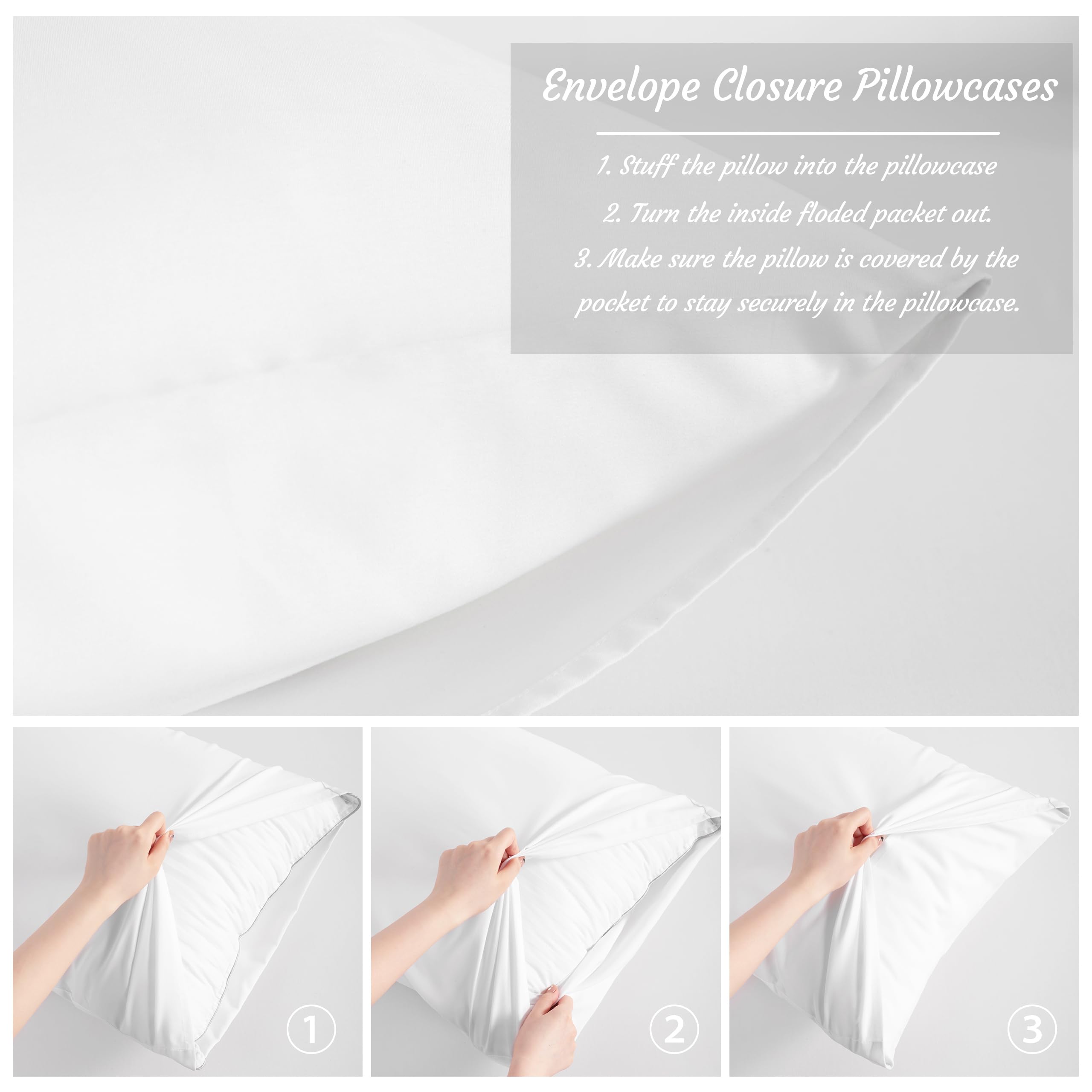 Foto 5 pulgar | Fundas De Almohada Ntbay De Microfibra Cepillada, 20 X 26 Cm, Color Blanco (paquete De 2) - Venta Internacional.