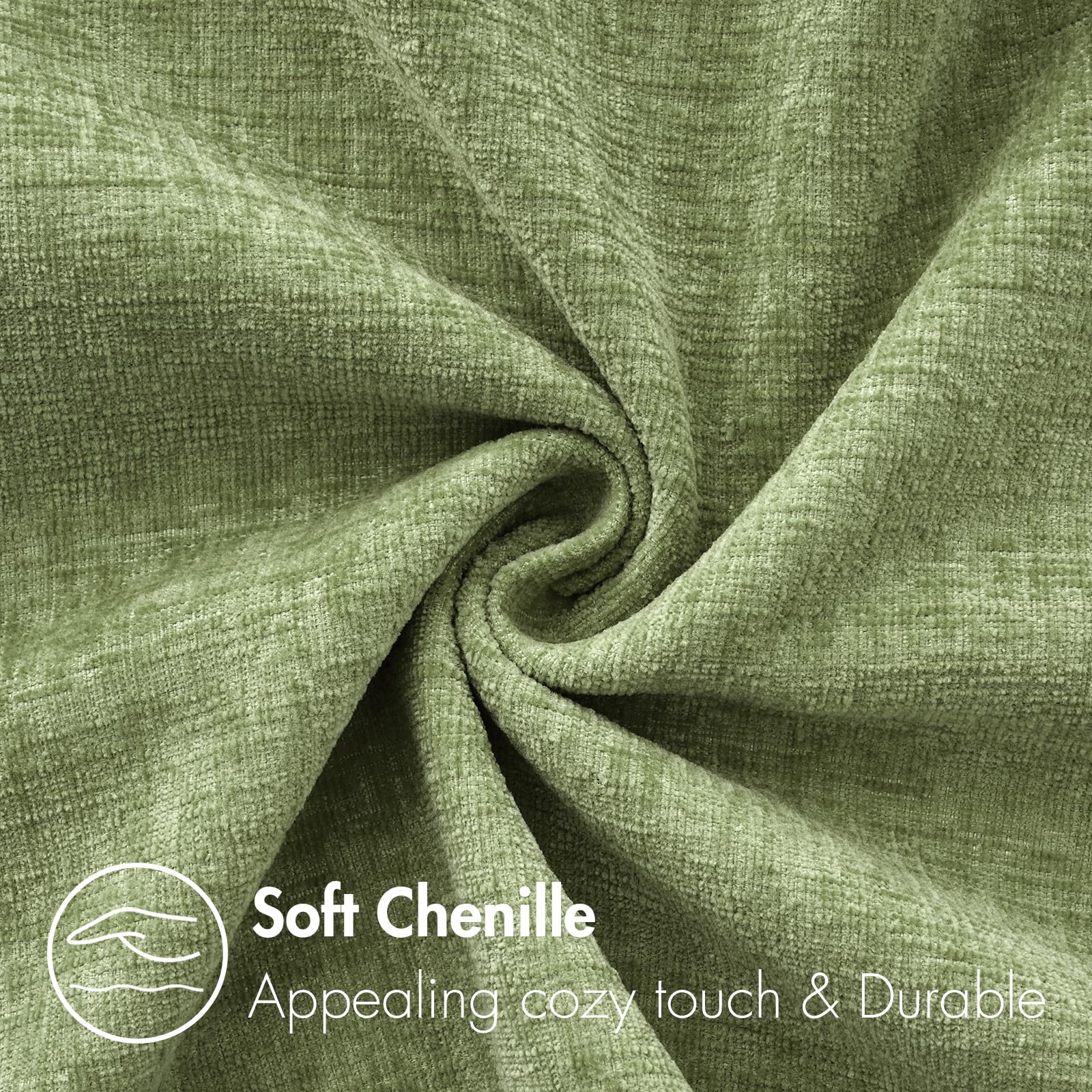 Foto 3 pulgar | Fundas De Almohada Miulee, Suave Felpilla Verde Salvia, 45 X 45 Cm, Paquete De 2 - Venta Internacional.