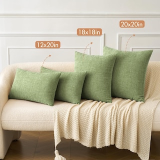 Foto 4 | Fundas De Almohada Miulee, Suave Felpilla Verde Salvia, 45 X 45 Cm, Paquete De 2 - Venta Internacional.