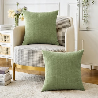 Foto 5 | Fundas De Almohada Miulee, Suave Felpilla Verde Salvia, 45 X 45 Cm, Paquete De 2 - Venta Internacional.