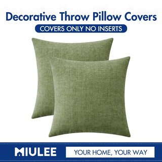 Foto 6 | Fundas De Almohada Miulee, Suave Felpilla Verde Salvia, 45 X 45 Cm, Paquete De 2 - Venta Internacional.