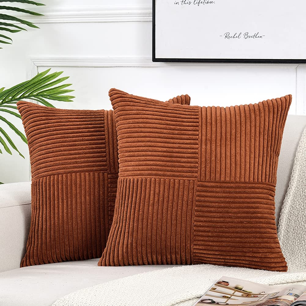 Fundas De Almohada Fancy Homi Rust Boho Decor, 45 X 45 Cm, Paquete De 2 - Venta Internacional.