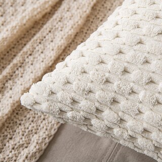 Foto 2 | Fundas De Almohada Miulee De Pana Suave Decorativa, 45 X 45 Cm, Color Crema - Venta Internacional.