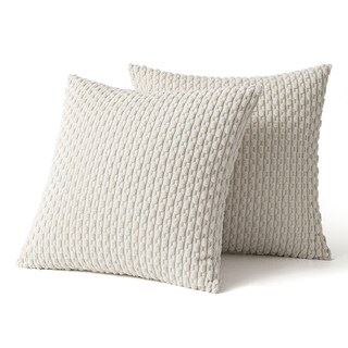 Foto 6 | Fundas De Almohada Miulee De Pana Suave Decorativa, 45 X 45 Cm, Color Crema - Venta Internacional.