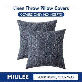 Foto 6 | Funda De Almohada Miulee Decorativa De Lino De Arpillera De 45 X 45 Cm, Paquete De - Venta Internacional.
