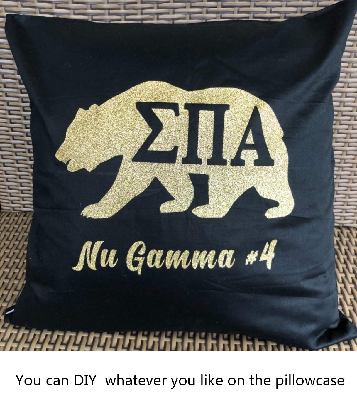 Foto 2 | Funda De Almohada Thmyo, Paquete De 4 Unidades, 100% Algodón, 45 X 45 Cm, Color Negro - Venta Internacional.