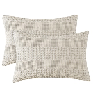 Foto 1 | Fundas De Almohada Phf Waffle 100% Algodón, Tamaño Estándar 20 X 26 Cm, 2 P - Venta Internacional.
