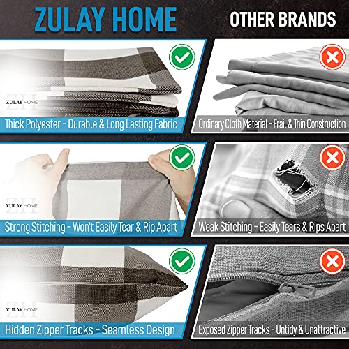 Foto 8 pulgar | Fundas de Almohada Zulay Home A Cuadros 2 Piezas - Venta Internacional