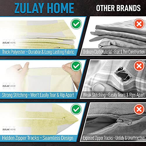 Foto 7 | Fundas de Almohada Zulay Home a Cuadros 2 Piezas - Venta Internacional