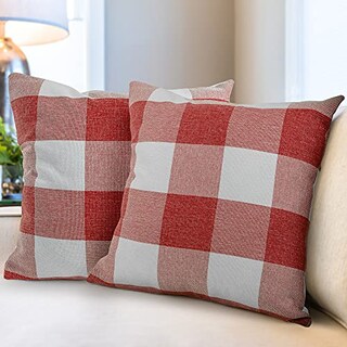 Foto 1 | Fundas De Almohada A Cuadros, Paquete De 2 - Venta Internacional.
