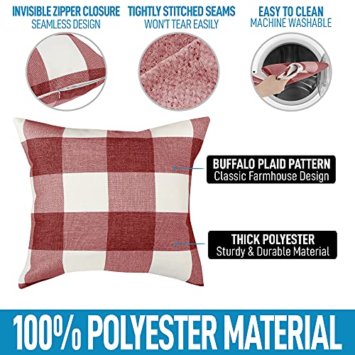 Foto 3 pulgar | Fundas De Almohada A Cuadros, Paquete De 2 - Venta Internacional.