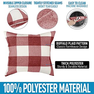 Foto 2 | Fundas De Almohada A Cuadros, Paquete De 2 - Venta Internacional.