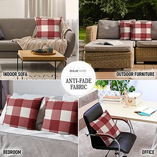 Foto 5 | Fundas De Almohada A Cuadros, Paquete De 2 - Venta Internacional.