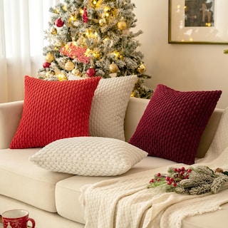 Foto 5 | Fundas De Almohada Miulee De Pana Suave Decorativa, 45 X 45 Cm, Color Crema - Venta Internacional.