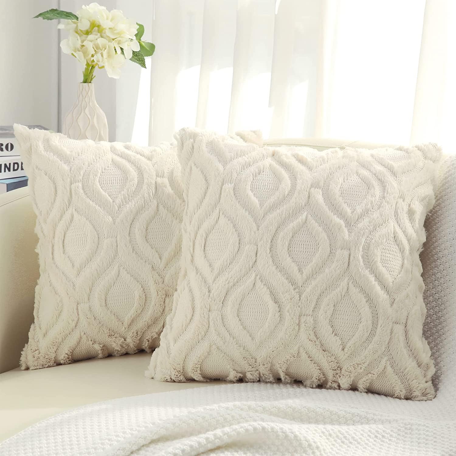 Fundas De Cojín Decoruhome De Suave Felpa De Lana Sintética De 45 X 45 Cm - Venta Internacional. $455