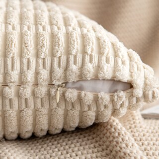 Foto 3 | Funda De Cojín Miulee De Pana, 45 X 45 Cm, Paquete De 2 Unidades, Color Crema W - Venta Internacional.