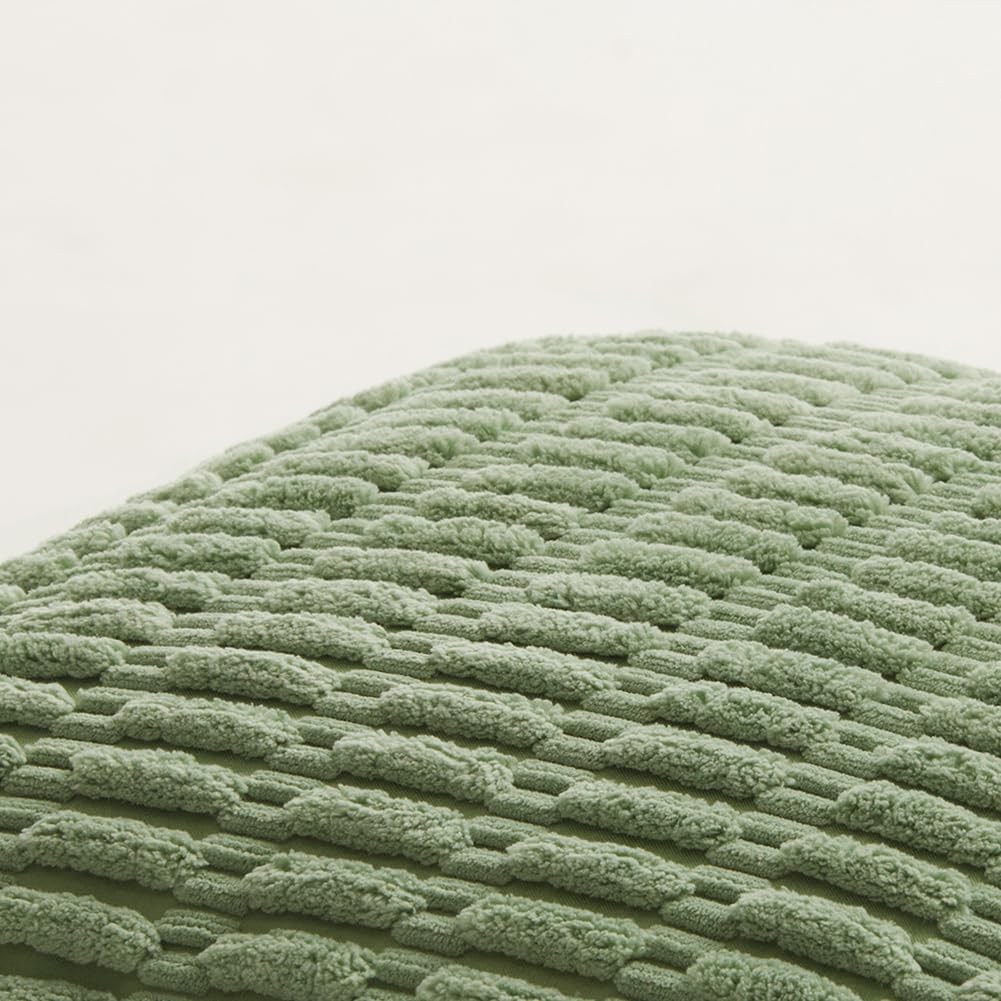 Foto 6 pulgar | Fundas De Almohada Fancy Homi De Pana Verde Salvia, 45 X 45 Cm (paquete De 2) - Venta Internacional.