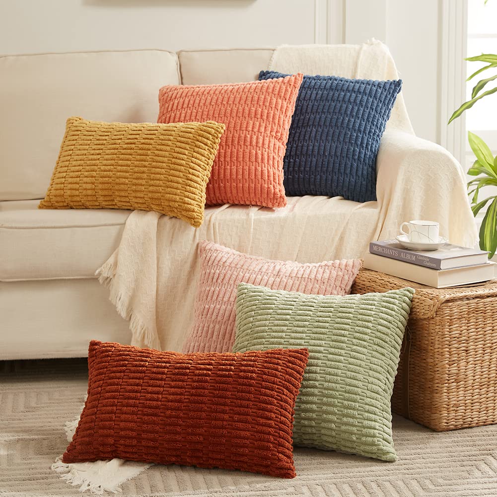 Foto 7 pulgar | Fundas De Almohada Fancy Homi De Pana Verde Salvia, 45 X 45 Cm (paquete De 2) - Venta Internacional.