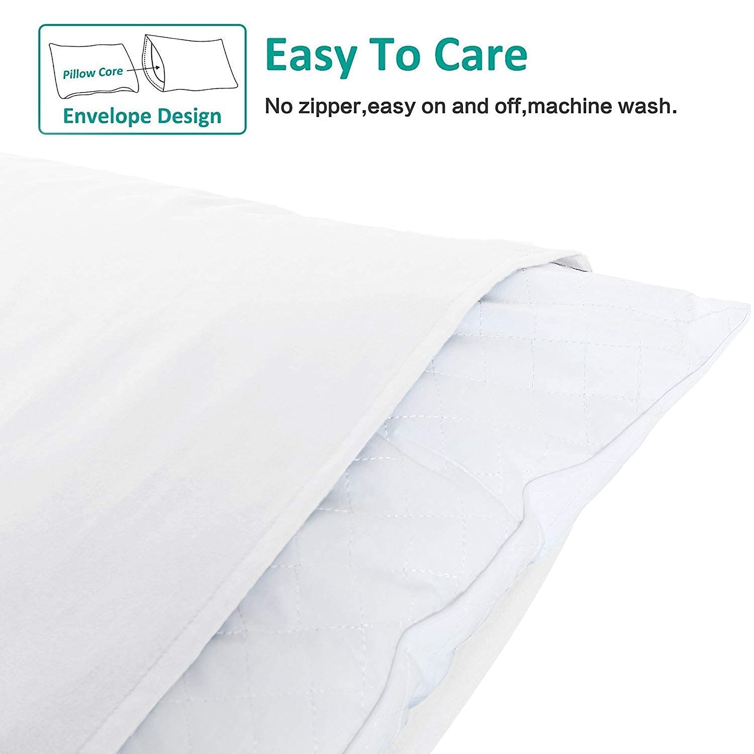 Foto 3 | Juego De Fundas De Almohada Ntbay Queen Size 4, Paquete De 20 X 30 Pulgadas, Color Blanco - Venta Internacional.