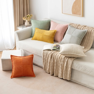 Foto 5 | Fundas De Almohada Miulee De Pana Supersuaves, Bohemio A Rayas, 45 X 45 Cm - Venta Internacional.