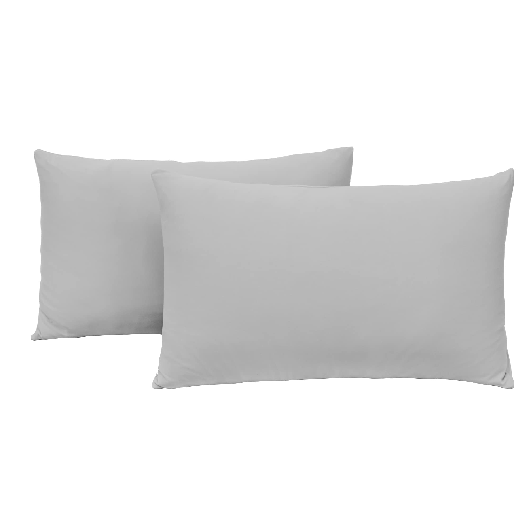 Fundas De Almohada N&y Home Jersey Knit Standard/queen Grey Set 2 - Venta Internacional.