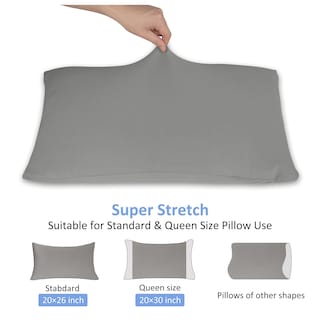 Foto 3 | Fundas De Almohada N&y Home Jersey Knit Standard/queen Grey Set 2 - Venta Internacional.