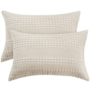 Foto 1 | Fundas De Almohada Phf Waffle, 100% Algodón, Tamaño King, 2 Paquetes De Lino - Venta Internacional.